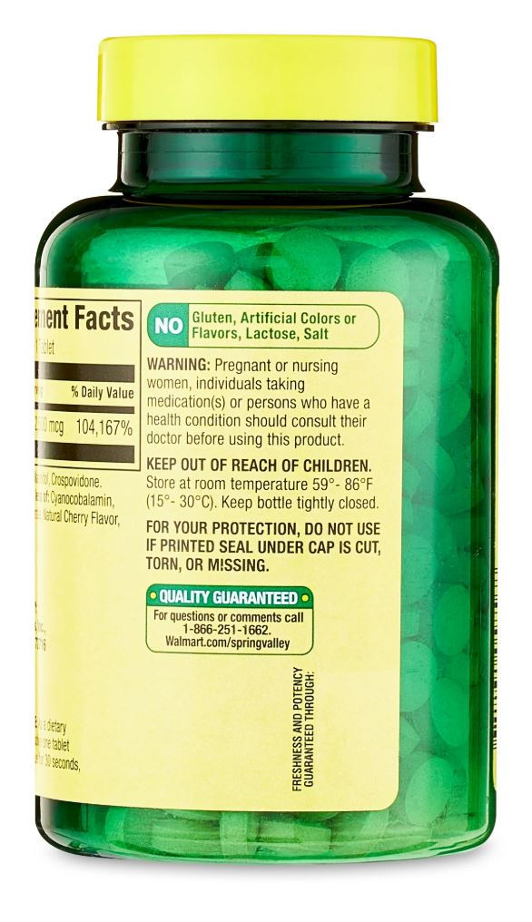 Spring Valley Vitamin B12 Quick-Dissolve