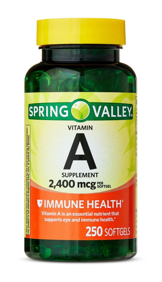 Spring Valley Suplemento de Vitamina A 2,400 Mcg